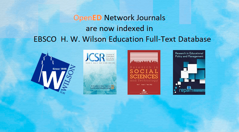 OpenED Network Journals indexed in EBSCO  H. W. Wilson Education Full-Text Database